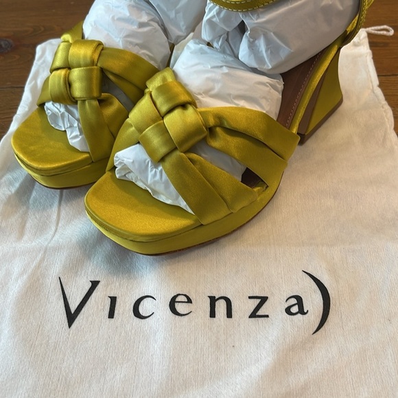 Anthropologie | Vicenza | Veneto Coconut Sandal | Moss Satin Knot | US 7 EU 38 - Picture 4 of 10